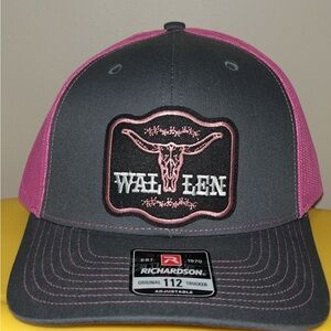 Richardson Women's Pink and Gray Trucker Hat